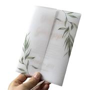 20/50/80/100 pièces d'enveloppe de vélin à feuilles vertes Pour Les Banquets, Les Invitations