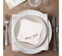 20-500 feuilles de serviettes de mariage personnalisées, serviettes de cocktail en trois épaisseurs avec personnalisation, convenant pour les anniversaires, baby showers, fiançailles, enterrements de 