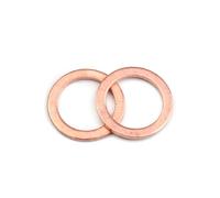 20/50pc M6 M8 M10 M12 M14 M16 M18 M20 rondelle en cuivre massif joint à anneau plat rondelles d'espacement matériel de fixation 10x14x1MM multi-taille(M20X27X1.5mm,50pcs)