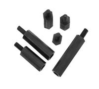 20/50pcs entretoise en Nylon M2 M2.5 M3 M4 M5 mâle à femelle entretoise hexagonale en Nylon noir(50mm,M4 20pcs)