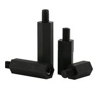 20/ 50pcs mâle à femelle blanc/noir PCB Nylon entretoise M2 M2.5 M3 M4 * L 6 colonnes vis d'espacement en plastique longueur: 5-50mm(M3x6-6mm 50pcs)