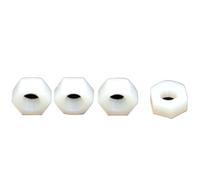 20/50pcs PA66 Écrous Hexagonaux En Nylon M2 .5 M3 M4 M5 M6 M8 M10 M12 Noir Blanc Plastique Transparent Écrou Hexagonal(WHITE,M3 50pcs)