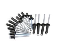 20-50pcs Rivet pop noir M2.4 M3 M3.2 M4 M5 tête de champignon en aluminium noir mandrin Rivets aveugles clou Pop Rivets-12mm-M4 20 pièces