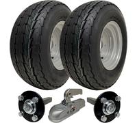 20.5x8.00-10 Kit remorque Roues High Speed Road Legal, Fusée d'essieu et attelage en fonte