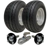 20.5x8.00-10 Kit remorque Roues High Speed Road Legal, Fusées d'essieu et attelage en fonte