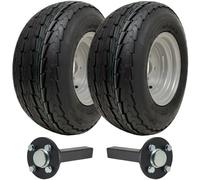 Parnells - Kit de Remorque à Grande Vitesse - 1 pc Pneus 20.5x8.00-10 + 6.00x10 4/100 Jantes + 4xm12 100 Moyeu PCD et 35x35 Essieux - 4 Plis Wanda P815, E-Marked, Diamètre 520 mm, 412 kg