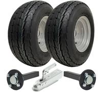 20.5x8.00-10 Trailer Kit High Speed Road Legal Wheels + Hub & Stub Axle & Hitch