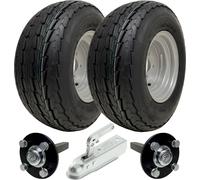 20.5x8.00-10 Trailer Kit High Speed Road Legal Wheels + Hub & Stub Axle & Hitch