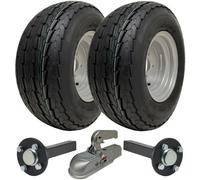 20.5x8.00-10 Trailer Kit High Speed Road Legal Wheels, Stub Axles & Cast Hitch