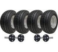 20.5x8.00-10 Twin Axle Trailer Kit High Speed Road Legal Wheels Stub Axle 750kgs