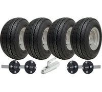 20.5x8.00-10 Twin Axle Trailer Kit Road Legal 4 Wheels 4 ALKO Axles Hitch 750kgs