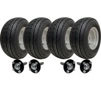 20.5x8.00-10 Twin Axle Trailer Kit Road Legal Wheels + Hub & Stub Axles 750kgs