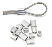 20 à 100 pièces de manchons en aluminium for câbles M1 M6, pinces sertir double trou, accessoires quincaillerie for acier Pour CâBles En Acier, CâBle MéTallique