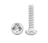 20 à 50 vis autotaraudeuses à tête bombée Torx, queue plate, M2, M2.3, M2.6, M3, M3.5, M4, M4.2, M5, en acier inoxydable, vis à six branches en forme d'étoile for tôlerie(M3x16mm 50pcs)