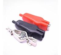 20 A pour pince crocodile avec gaine isolée en PVC, pince de batterie pour circuits électriques et tests, longueur de manchon de 75 mm, fiable pour une utilisation technique (2 pièces)