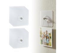 20 Adhésif Accroche Tableau Sans Percer, Crochet Adhesif Mural, Fixation Murale Sans Percer Attache Cadre Adhésif Crochets pour Accroche Cadres Photo, Photos, Peintures (10pcs)