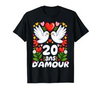 20 Ans de Mariage - Anniversaire De Mariage d’Amour Couple T-Shirt