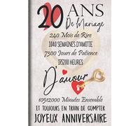 20 Ans de Mariage et Toujours en train de Compter: Cadeau d'anniversaire 20ans de mariage pour les couples, carnet ligné, 100 pages, 6 po x 9 po (15,2 x 22,9 cm)