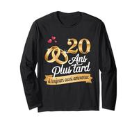 20 Ans de Mariage Noces de Porcelaine Cadeau Couple Amour Manche Longue