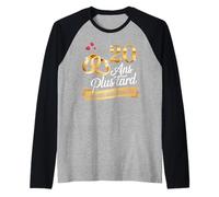 20 Ans de Mariage Noces de Porcelaine Cadeau Couple Amour Manche Raglan