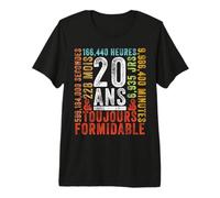 20 Ans Toujours Formidable Cadeau Anniversaire 20 Ans T-Shirt Haut de Gamme