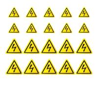 20 autocollants d'avertissement, autocollants de danger électrique, autocollants d'avertissement triangulaires, autocollants autocollants, autocollants d'avertissement jaunes