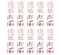 20 Autocollants De Tatouage Cicatriciel, Autocollants De Tatouage De Simulation Créative, Accessoires De Jeu De Rôle, Fournitures De Fête De Maquillage, Autocollants De Tatouage Imperméables.