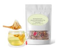 20 Bags Chicory and Gardenia Tea, Contains Gardenia, chrysanthemum, honeysuckle, licorice, orange peel, chicory, 6 Ingredients Blend Formula Tea Supports Kidney & Liver Health (1Pcs)