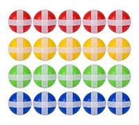 20 Balles Collantes pour Jeu de Fléchettes Enfant - 3,4cm Balles de Rechange Multicolores pour Cible à Scratch - Accessoires de Jeu de Tir Intérieur et Extérieur - Cadeau Garçon Fille 3-12 Ans