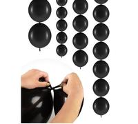 20 Ballons noir à relier 28 cm - Noir