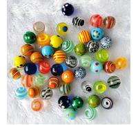 20 billes verre œil-de-chat 16 mm, colorées, faites main, décoration DIY