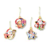 20 Billets De Vœux Noël Sacomati Avec Paillettes Et Cordon Doré Décoration Arbre