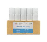 20 Bobines Papier thermique pour EPSON TM-T20II SERIES et WELQUIC 80 mm recharge standard TPV rouleau 80 x 80 X 12 mm, 50g standard adapté a toutes imprimantes. Marque UNIVERS GRAPHIQUE Ref UGEPSONTH