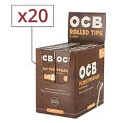 20 boîtes de 25 filtres en carton pré-roulés non blanchis ocb