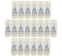 20 Bougies de Neuvaine de la Vierge Miraculeuse 17,5cm - Bougie Neuvaine - Culte Chrétien en Cire végétale