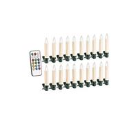 Lunartec : 20 bougies de Noël à LED RVB avec télécommande infrarouge
