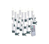 20 bougies LED pour sapin de Noël avec télécommande - coloris argent Lunartec