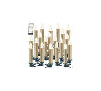Lunartec : 20 bougies LED sans fil XMS-35.r - Doré