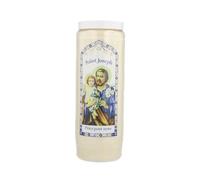 20 Bougies neuvaine de Saint Joseph 17,5cm - Bougie Neuvaine - Culte Chrétien en Cire végétale