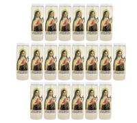 20 Bougies Neuvaine Sainte Thérèse 17,5 cm - Bougie Neuvaine - Culte Chrétien en Cire végétale