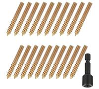 20 boulons de suspension avec tournevis, fixations en acier au carbone pour assemblage de meubles en bois et métal, offrant des connexions fiables et durables