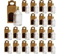 20 Bouteilles en Verre de 100 ml avec Bouchon en Liège et 20 boîtes - Idéales pour la décoration, Mariages
