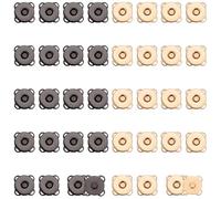20 Boutons Magnétiques, 10mm Boutons-Pression Magnétiques Lisses pour Vêtements Bouton-Pression Magnétique Prune avec un Fort Magnétisme pour Couture Artisanat (Gris Foncé, Or Clair)