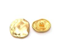 20 boutons métalliques irréguliers de 15/18/23/25 mm pour vêtements féminins, couture à la main, accessoires de bricolage,25 mm