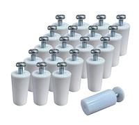 20 butées Volets roulants Blanches 40 mm PVC. Arret de volet fourni avec Tout Le nécessaire pour Le Montage avec Ses rondelles et Ses vis. Butee volet Roulant Blanc. Fabriquées en Espagne.