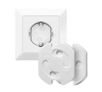 20 cache prise bébé, cache-prises mécanisme rotatif Protection pour bébés et enfants, cache-prises empêchant les accidents et les électrocutions, cache-prises de sécurité pour enfants avec adhésif