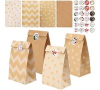 20 Cadeau Sacs D'épicerie Pour Biscuits ,Sacs En Papier Marron ,Sacs Cadeaux Sac Papier Kraft Cadeau Pour Anniversaire ,Célébrations De Mariage Et Fête