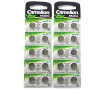 20 CAMELION AG10 / 189/389 / LR1130 Pile Bouton Longue durée de Conservation 0% de Mercure (Date d'expiration marqué)