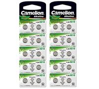 Camelion Pile bouton AG10/189/LR1130 – Longue durée, 0% de mercure, date marquée – 20 pièces