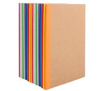 20 Carnet de Notes A5 Couverture Kraft, 12 Blocs / 60 pages par Bloc, 10 Couleurs Bloc-Notes à Couverture Souple, Journal à Couverture Kraft Souple A5 pour Bureau École, Études, Prise de Notes